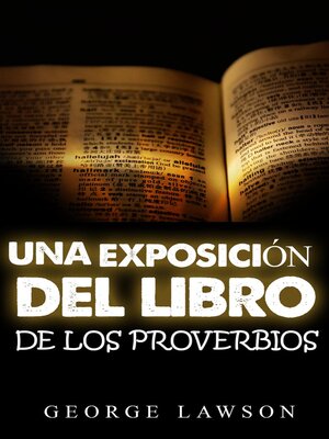 cover image of una exposición del libro de los proverbios